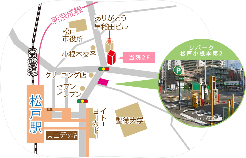 松戸なごみ矯正歯科へのアクセス方法