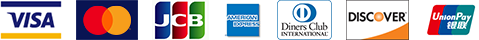 対応しているクレジットカード VISA MasterCard JCB AMERICANEXPRESS DinersClub DISCOVER UnionPay銀聯